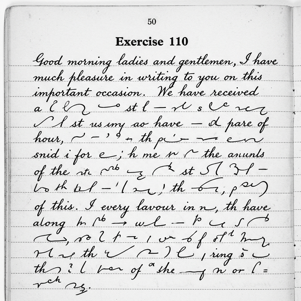Pitman Shorthand Exercise 110 — Kailash Chandra